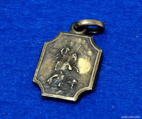 Antiguidades: MEDALLA DE PLATA SANTIAGO A CABALLO/CATEDRAL DE SANTIAGO